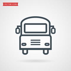 School bus. Vector icon.