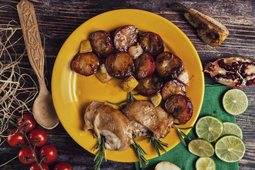 main course in a cafe