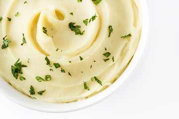Mashed potato isolated on white background

