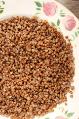 buckwheat porridge, porridge with sugar