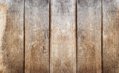 Old brown wooden board background, empty copy space