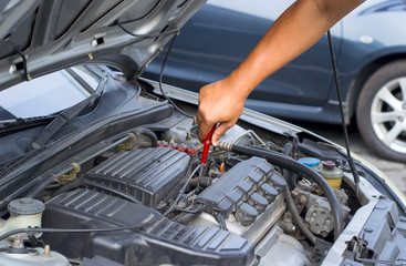 Mechanic repairing a car