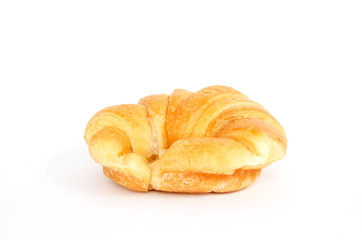 Croissants on white background