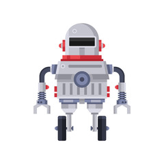 Fiction Robot on White Background. Vector