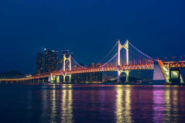 Fototapeta na wymiar Gwangan Bridge in Busan City , South Korea
