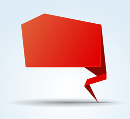 Origami vector banner template