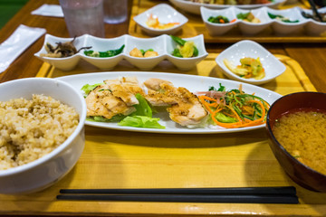 Fototapeta na wymiar Organic Japanese lunch
