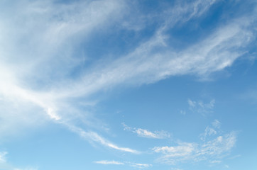 white clouds with blue sky background, beautiful sky