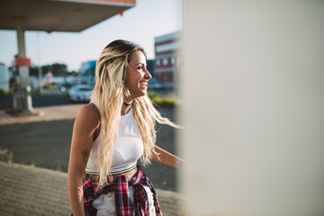 Young woman laughing