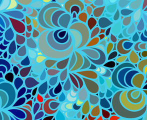 Vector wave background of doodle hand drawn lines