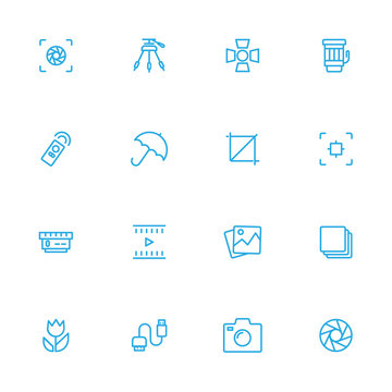 Photography line icons