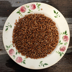 buckwheat porridge, porridge with sugar