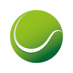 tennis ball sport icon vector