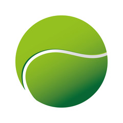 tennis ball sport icon vector
