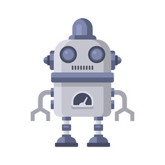 Fiction Robot on White Background. Vector