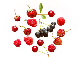 Fototapeta na wymiar Tasty red berries.