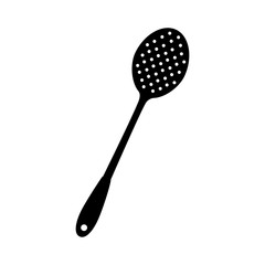 slotted spoon kitchen icon vector