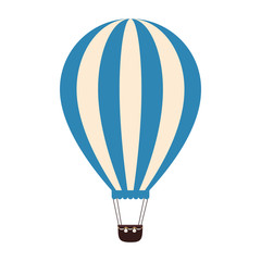 Naklejka premium hot balloon basket blue icon vector