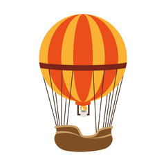 Fototapeta na wymiar hot balloon basket fire icon vector
