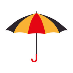 umbrella open striped icon vector