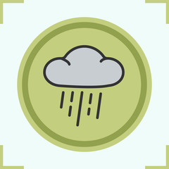 Rain cloud color icon
