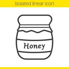 Honey jar linear icon