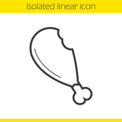 Chicken leg linear icon