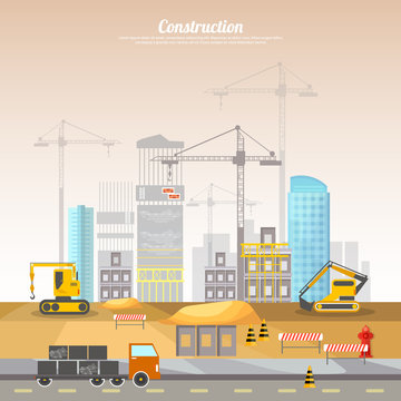Construction site vector