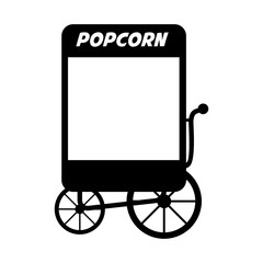 Fototapeta na wymiar pop corn cart icon vector