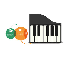 piano infographic music sound icon. Flat and Colorful illustration. Vector illustration