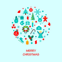 Christmas decorations icons