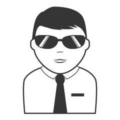 detective agent man male icon vector