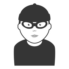 robber thief man icon vector