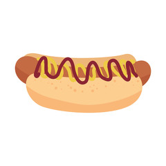hot dog food icon vector