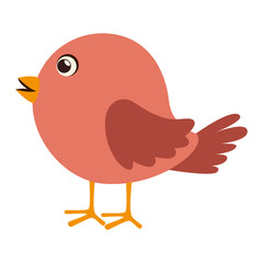 bird fly cute animal icon vector