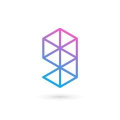 Letter G number 9 logo icon design template elements