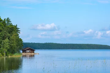  Small cabin in shore of lake in eastern Finland © frozenmost