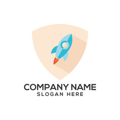 Rocket logo vector