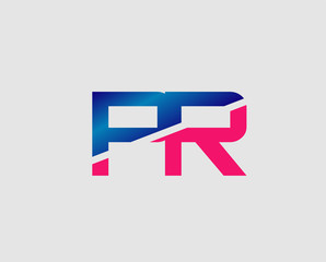 PR initial monogram logo
