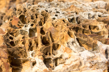 work on the stone - by the ocean