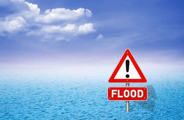 Flood warning sign