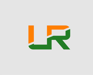 Letter LR, l and r logo vector
