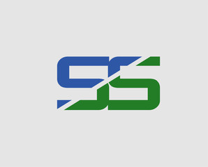 S and S logo vector. logotype template
