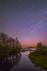 Foto auf Acrylglas Starry night landscape © Viktar Malyshchyts