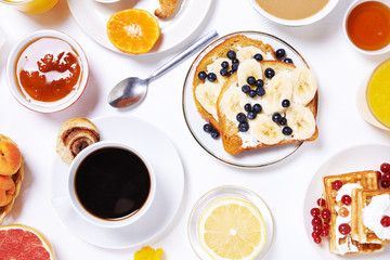 breakfast table.top view