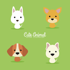 Obraz premium Cute Cartoon dogs