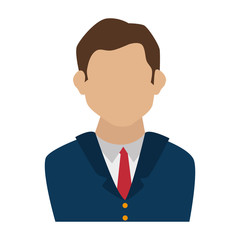 man guy boy person face head human tie suit business executive  vector  illustration isolated