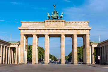 The Brandenburger Tor in Berlin on a sunny morning