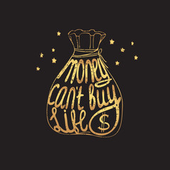 Money bag lettering