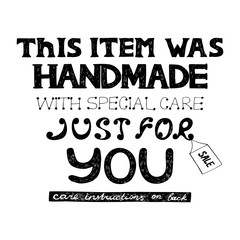 Obraz premium Vector label and badge with hand-lettering type on watercolor background